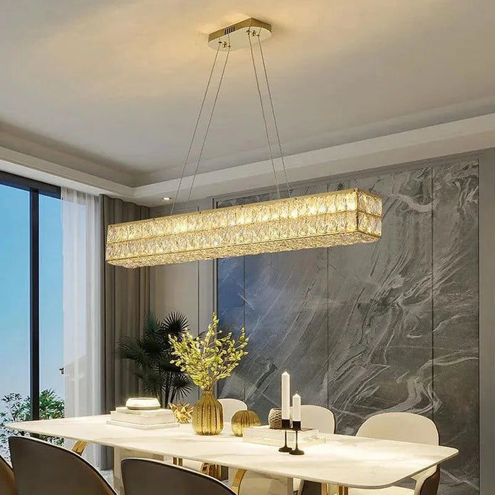 Celeste Linear Crystal Pendant-Riverstone Luxe