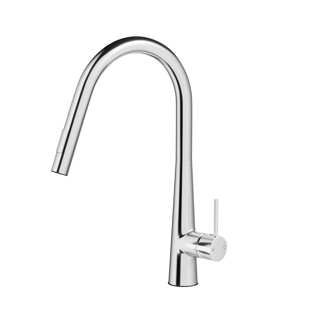 Flux Kitchen Mixer Round Tap Pull Out-Riverstone Luxe