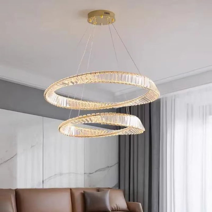Lumière Crystal Chandelier-Riverstone Luxe