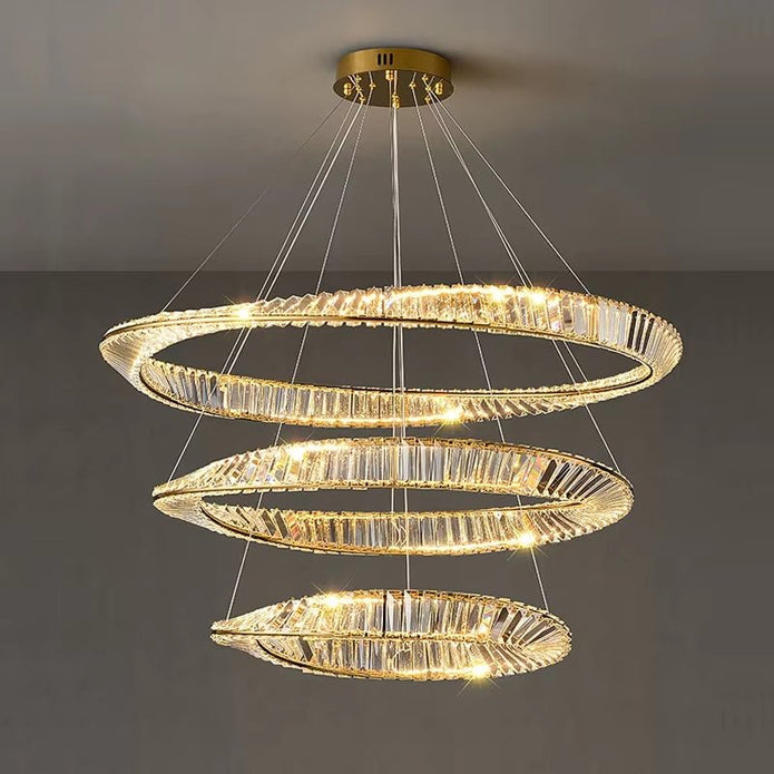 Lumière Crystal Chandelier-Riverstone Luxe