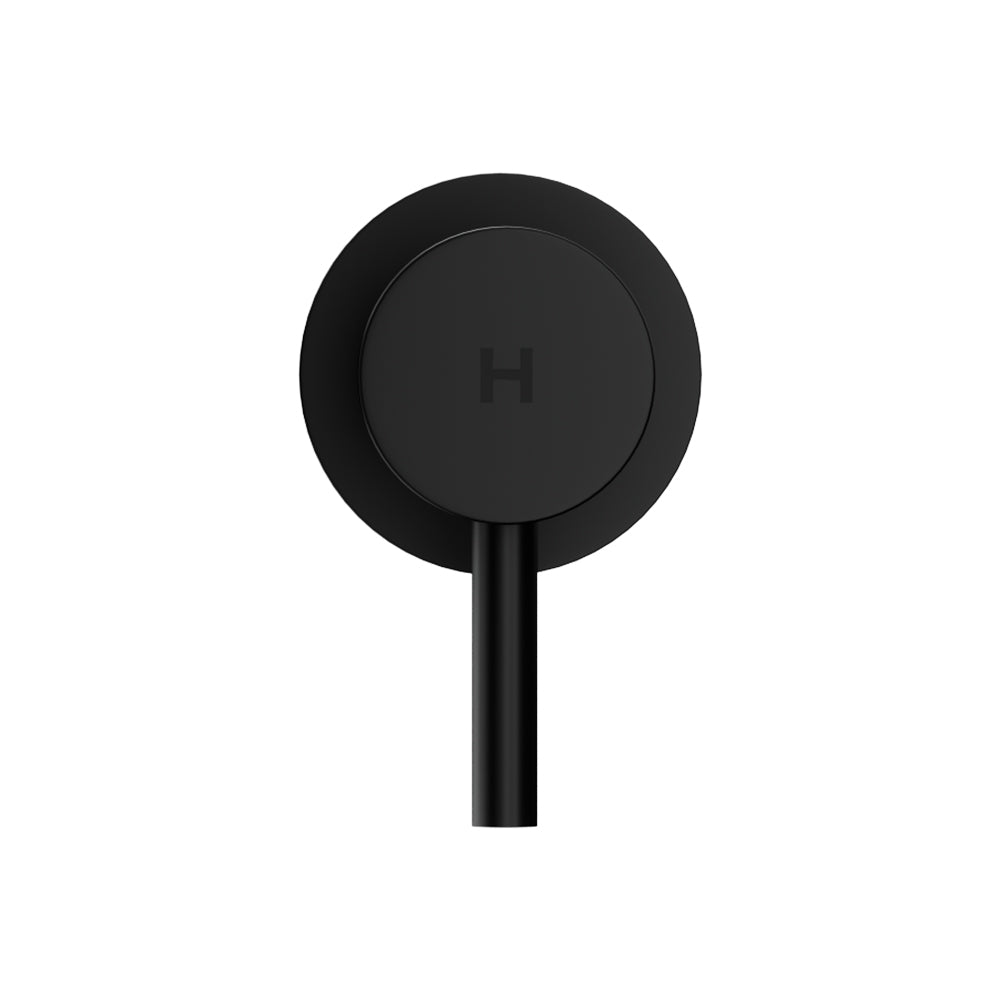 Nero Basin Twin Brass Wall Round Tap-Riverstone Luxe