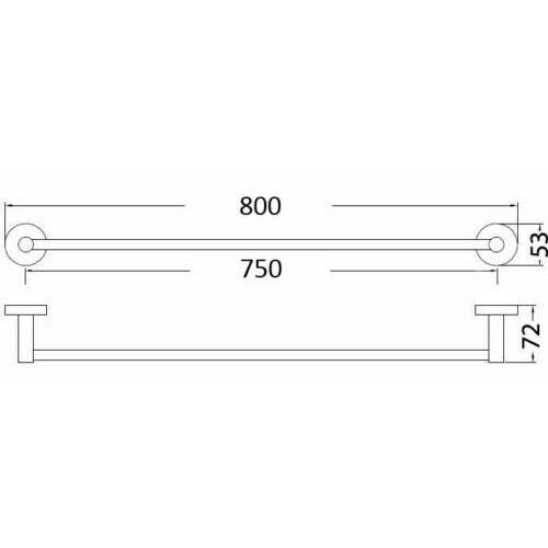 SS304 Towel Rail – Single-Riverstone Luxe